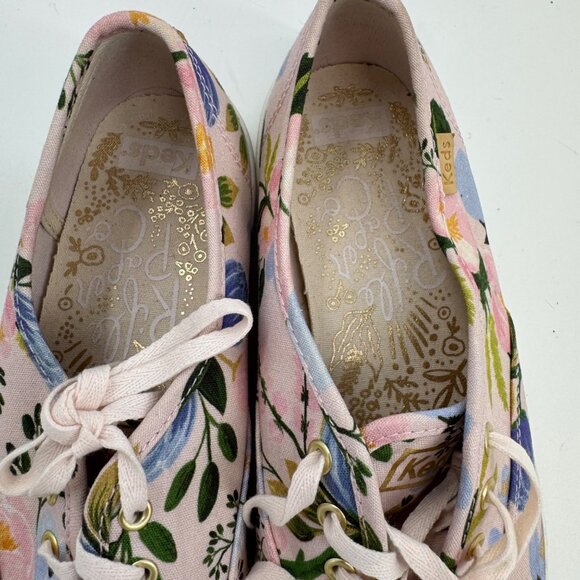 Keds Womens Canvas Rifle Paper Co Sneakers Floral Print US 7 EU 37.5 Pink/Multic - Picture 8 of 8